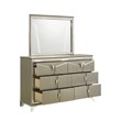 Samantha Modern Style King 5PC Bedroom Set Made with Wood in Silver