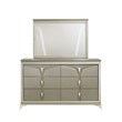 Samantha Modern Style King 5PC Bedroom Set Made with Wood in Silver