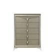 Samantha Modern Style King 5PC Bedroom Set Made with Wood in Silver