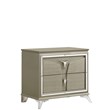 Samantha Modern Style King 5PC Bedroom Set Made with Wood in Silver