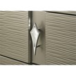 Samantha Modern Style King 5PC Bedroom Set Made with Wood in Silver