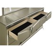 Samantha Modern Style 6-Drawer Dresser Made with Wood in Silver