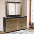 Allure Modern Style 6-Drawer Dresser Made With Wood and Finish of Metal Brass