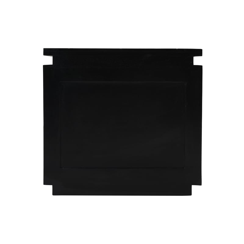 Allure Modern Style 2-Drawer Nightstand Made with Wood in Black/Gold