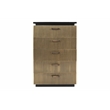 Allure Modern Style Queen 5Pc Bedroom Set Made with Mango Wood in Black