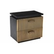 Allure Modern Style Queen 5Pc Bedroom Set Made with Mango Wood in Black