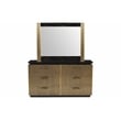 Allure Modern Style Queen 5Pc Bedroom Set Made with Mango Wood in Black