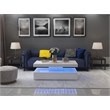 Aurora Modern Style Coffee Table Built in LED Made with Wood and Glossy Finish