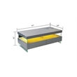Ria Modern Style Coffee Table Bult-in LED Made with Wood in Gray