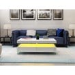 Ria Modern Style Coffee Table Bult-in LED Made with Wood in White