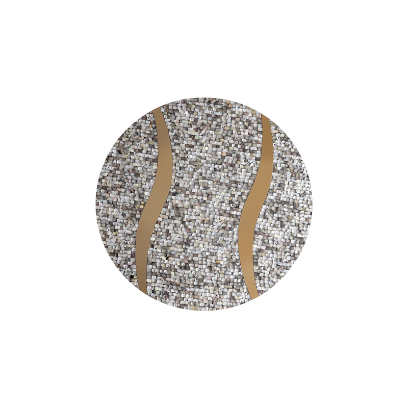 T 1207-32 Modern Style Coffee Table of Stainless Steel in Gold Color