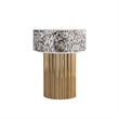 T 1207-16 Modern Style End Table of Stainless Steel in Gold Color