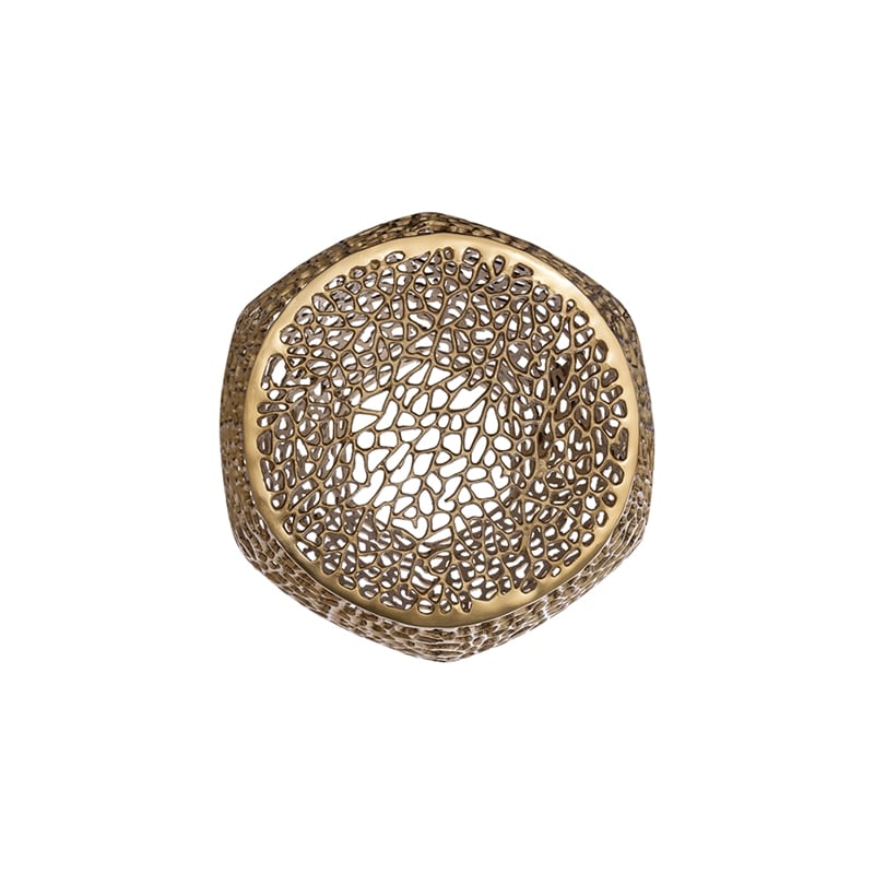 ET3403-18 Modern Style End Table made with Aluminium Casted in Gold Color