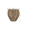 ET3403-18 Modern Style End Table made with Aluminium Casted in Gold Color