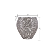 ET3403-18 Modern Style End Table made with Aluminium Casted in Silver Color