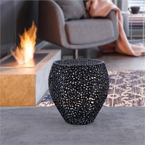 ET3403-18 Modern Style End Table made with Aluminium Casted in Black Color