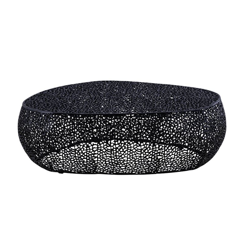 CT3601-50 Oval Shape Coffee Table Made with Aluminum in Black Color