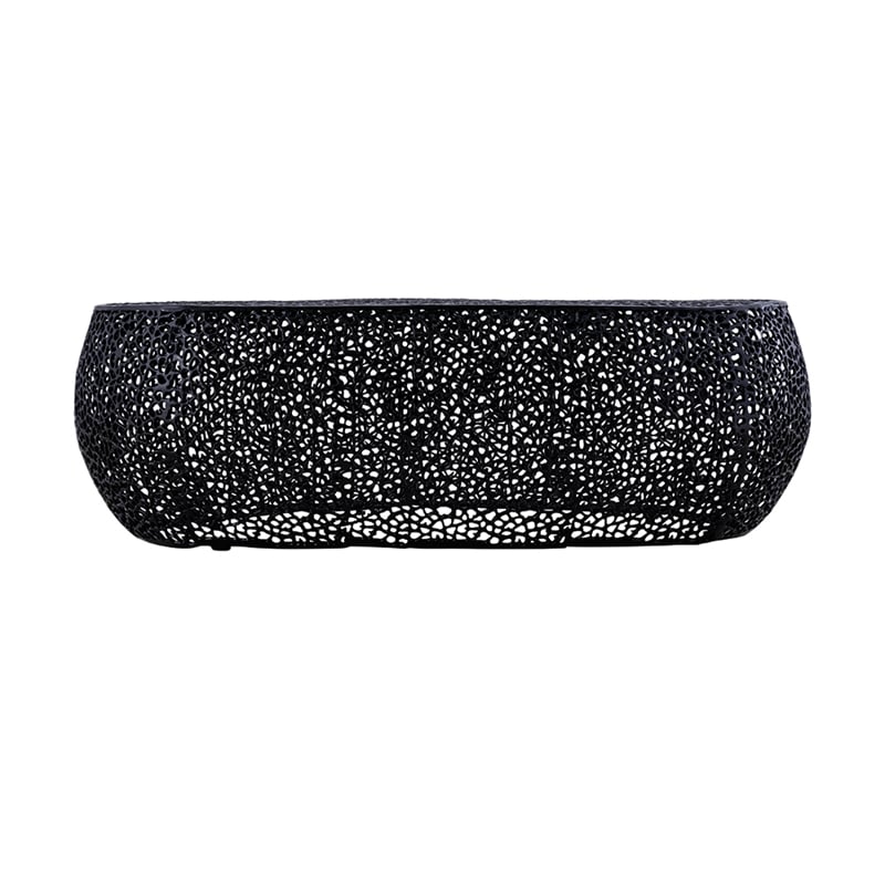 CT3601-50 Oval Shape Coffee Table Made with Aluminum in Black Color