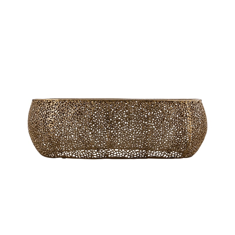 CT3601-50  Oval Shape Coffee Table Made with Aluminum in Gold Color