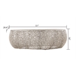 CT3601-50 Oval Shape Coffee Table Made with Aluminum in Silver Color