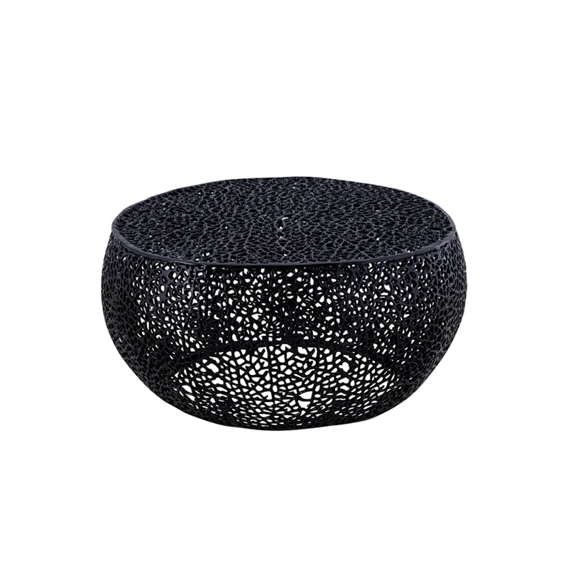 CT3502-32 Round Coffee Table Made with Aluminum in Black Color