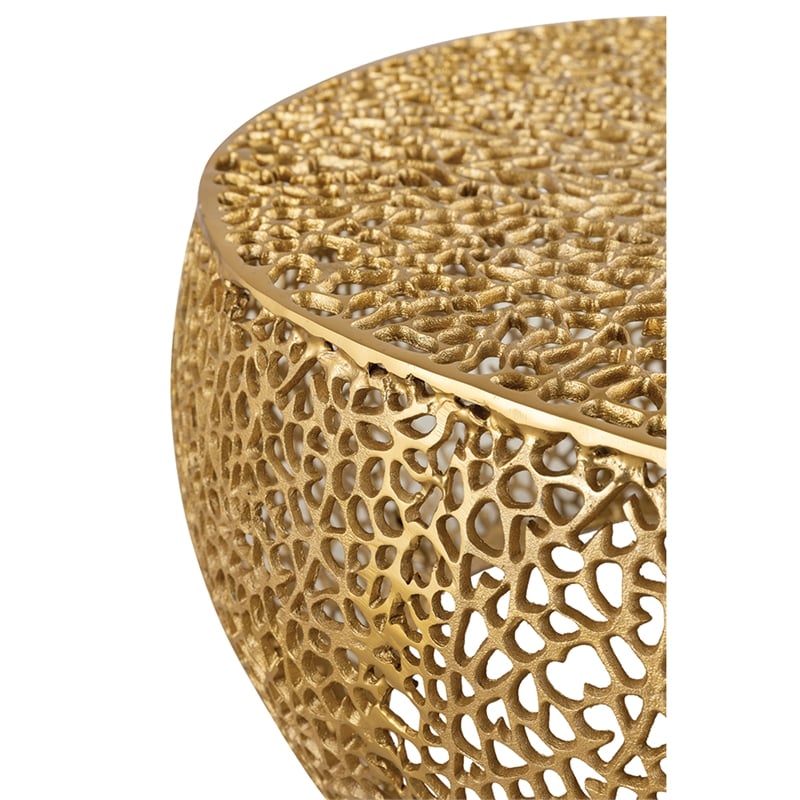 CT3502-32 Round Coffee Table Made with Aluminum in Gold Color