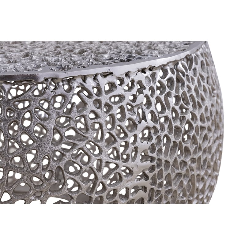 CT3502-32 Round Coffee Table Made with Aluminum in Silver Color