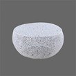 CT3502-32 in Round Coffee Table Made with Aluminum in White Color