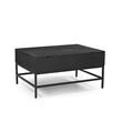 T1105-10 Lift Top Storage Coffee Table with Natural Finish in Black Color