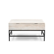 T1105-15 Lift Top Storage Coffee Table with Natural Finish in White Color