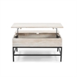 T1105-15 Lift Top Storage Coffee Table with Natural Finish in White Color