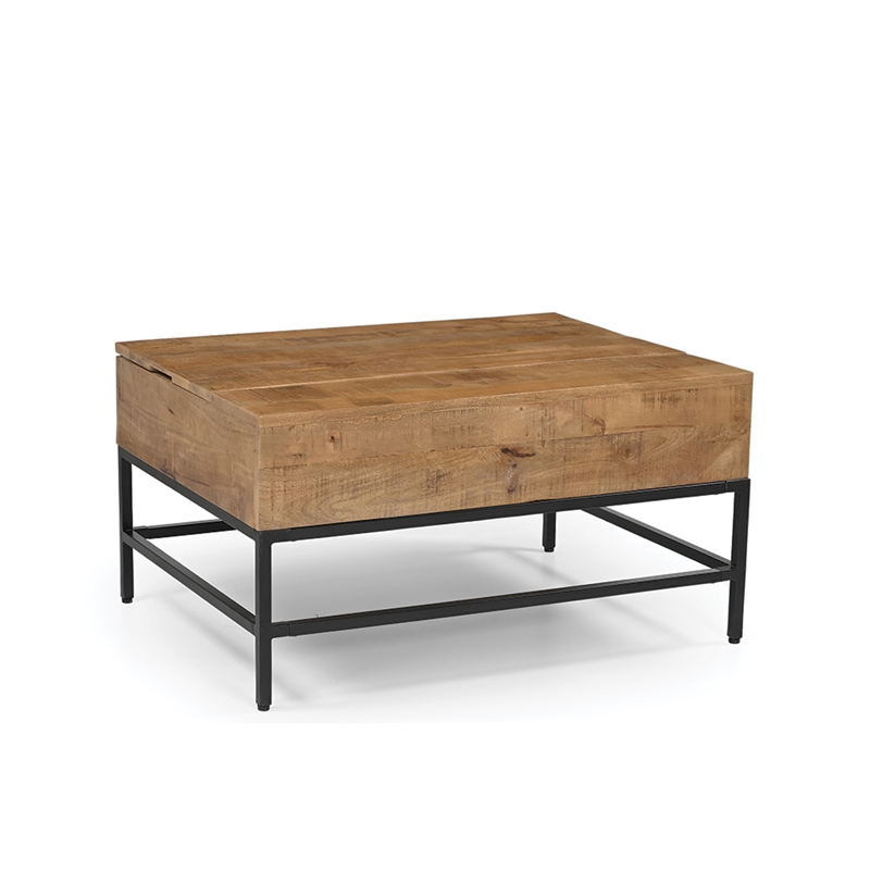 T1105-01 Lift Top Storage Coffee Table with Natural Finish in Natural Color