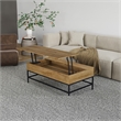 T1105-01 Lift Top Storage Coffee Table with Natural Finish in Natural Color