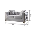 Valencia Modern Style 2 PC Living room Set Made with Wood in Silver Color