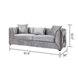 Valencia Modern Style 2 PC Living room Set Made with Wood in Silver Color