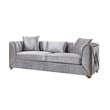 Valencia Modern Style 3 PC Living room Set Made with Wood in Silver Color