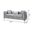 Valencia Modern Style 3 PC Living room Set Made with Wood in Silver Color
