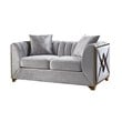 Valencia Modern Style 3 PC Living room Set Made with Wood in Silver Color