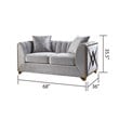 Valencia Modern Style 3 PC Living room Set Made with Wood in Silver Color