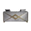 Valencia Modern Style 3 PC Living room Set Made with Wood in Silver Color