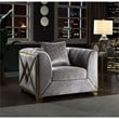 Valencia Modern Style 3 PC Living room Set Made with Wood in Silver Color