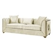 Valencia Modern Style Sofa in Gold Finish Made with Wood in Cream Color