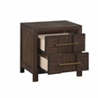 Modern Style 2-Drawer Nightstand Made with Wood in Walnut Color