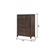 5PC King Modern Bedroom Set made with Wood in Walnut color