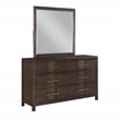 4 PC Queen Modern Bedroom Set made with Wood in Walnut color