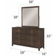 5 PC Queen Modern Bedroom Set made with Wood in Walnut color