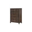5 PC Queen Modern Bedroom Set made with Wood in Walnut color