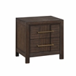 5 PC Queen Modern Bedroom Set made with Wood in Walnut color