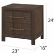 5 PC Queen Modern Bedroom Set made with Wood in Walnut color