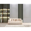 Luna 2 PC Finished in Velvet Fabric made with wood in Ivory Color